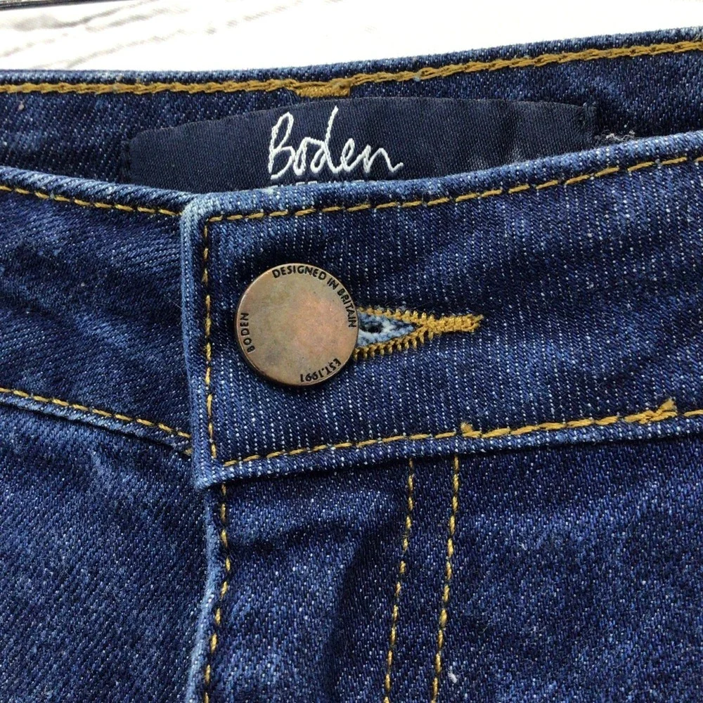 Boden The Edinburgh Jean Womens‎ Sz 12 Dark Wash Slim